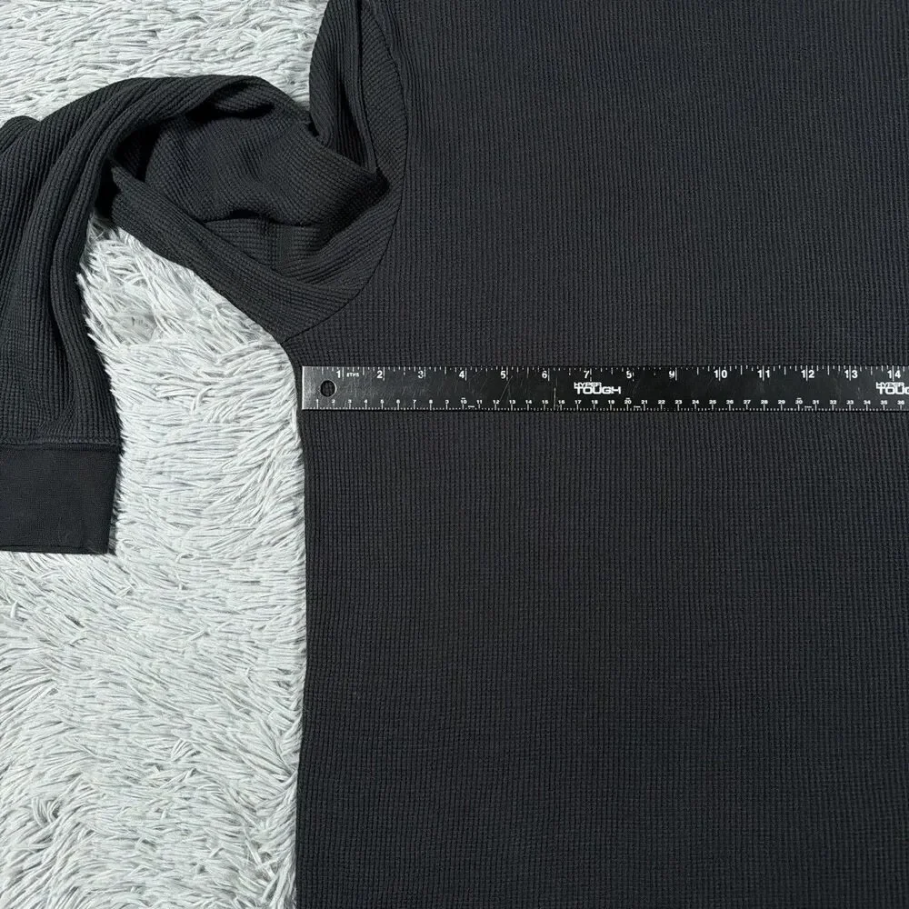 Jordan Shirt Extra Large Tall Black Waffle Knit Thermal Long Sleeve Jumpman Mens